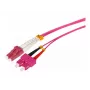 Tecline HD OM4 daudzmodu šķiedras optiskais savienojuma kabelis LC uz SC Duplex, 50/125 µm, Erika violeta, 7,5 m 798LS07