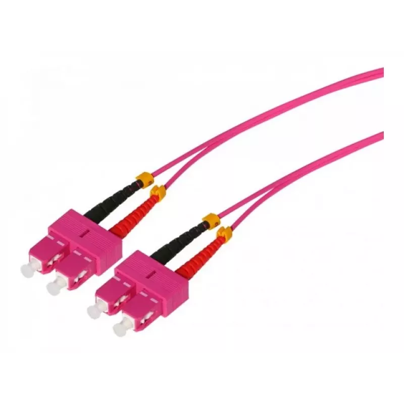 Tecline HD OM4 daudzmodu optiskās šķiedras komutācijas kabelis, SC Duplex uz SC Duplex, 50/125 µm, Erika Violet, 2 m 798SS02