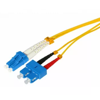 Tecline HD optiskās šķiedras savienojuma kabelis, vienmoda OS2 9/125 µm, LC Duplex uz SC Duplex, UPC, dzeltens, 2,0 m 799LS02