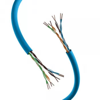 INFRALAN Cat.6A 500 MHz U/UTP 4-pāru instalācijas kabelis, AWG23, CPR B2ca, RAL5015 zils, 305m 99960.305-CPR