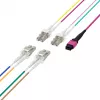 EFB Elektronik MPOF08LCOM4-10 MPO-PLUS (F) uz LC maģistrālais kabelis, OM4, 8 šķiedras, Type B, LSZH, Erika-violet, 10 m