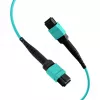 EFB Elektronik MPO-PLUS Female to MPO-PLUS Female OM3 Multimode Fiber Patch Cable, 12 Fibers, Type B Polarity, LSZH Aqua Jacket, 1 m MPOF12MPOFOM3-1