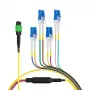 EFB Elektronik MPOF08LCOS2-2 MPO-PLUS/APC(F) uz LC OS2 8-šķiedru maģistrālais kabelis, Type B, LSZH, dzeltens, 2 m