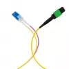 EFB Elektronik MPOF08LCOS2-2 MPO-PLUS/APC(F) uz LC OS2 8-šķiedru maģistrālais kabelis, Type B, LSZH, dzeltens, 2 m
