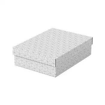 LEITZ Home M uzglabāšanas un dāvanu kārbu komplekts, 3 gab., baltas, 100% pārstrādāts gofrēts kartons, noņemams vāks 628284
