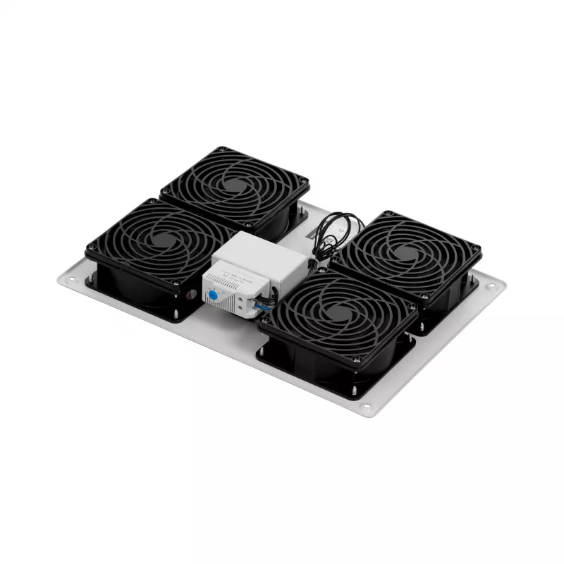 EFB Elektronik PEL-LFD04ET.GR jumta ventilācijas bloks 19 inch skapjiem, 4 ventilatori, 1080 m³/h, pelēks