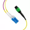 EFB Elektronik MPOF12LCOS2-10 MPO-PLUS/APC(F)-LC maģistrālais kabelis OS2 12 šķiedras Type B LSZH dzeltens 10m