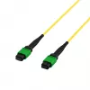 EFB Elektronik MPOF8MPOFOS2-3 MPO-PLUS APC Female to MPO-PLUS APC Female OS2 Singlemode 8-Fiber Type B LSZH Yellow komutācijas kabelis, 3 m
