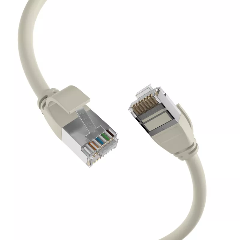 EFB-Elektronik RJ45 tīkla kabelis Cat.6A U/FTP TPE 4mm Ultraflex pelēks 1,5m K5547GR.1,5