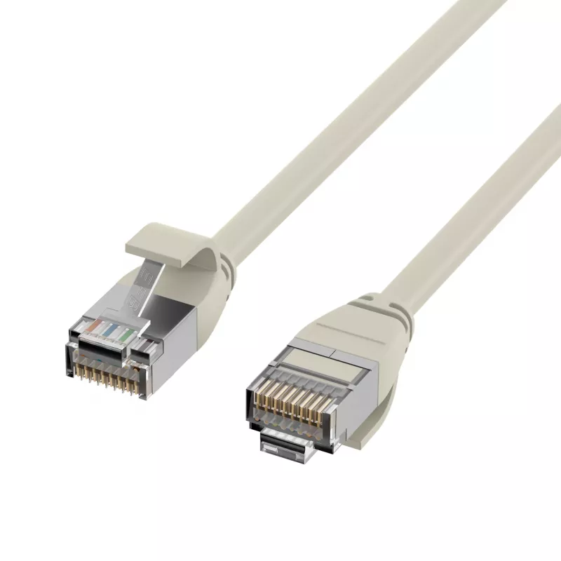 EFB-Elektronik RJ45 tīkla kabelis Cat.6A U/FTP TPE 4mm Ultraflex pelēks 1,5m K5547GR.1,5