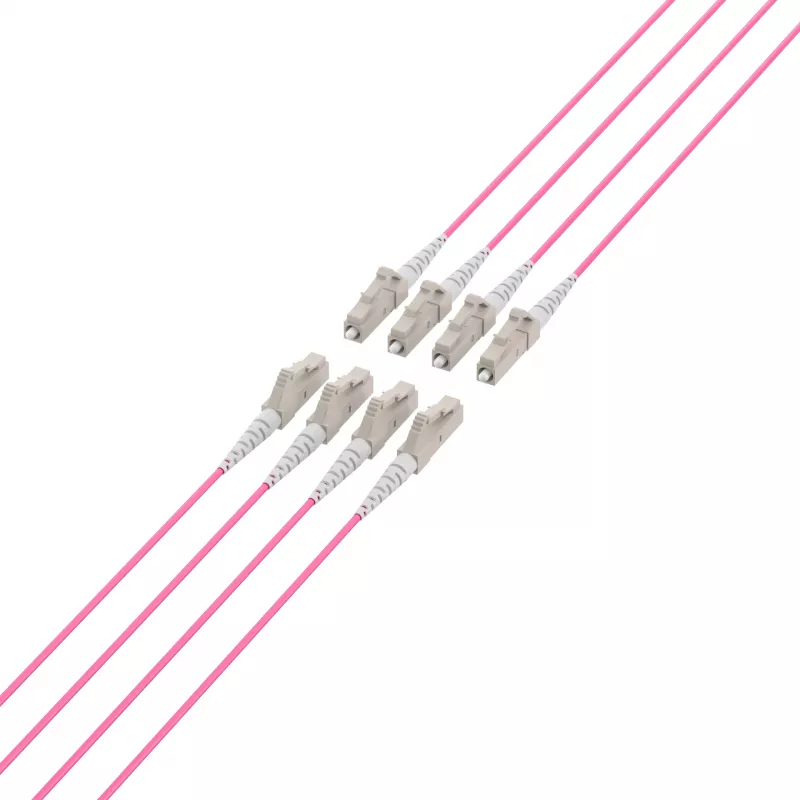 EFB Elektronik OM4 daudzmodu optiskās šķiedras maģistrālais kabelis U-DQ ZN BH, 8 šķiedras, LC-LC, 160 m, LSZH, akvamarīna, Dca O8322S160OM4