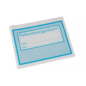 BOI Dokutech pacientu mantu maisiņš ar rāvējslēdzēju, zils/balts, 10 gab. 9318-00061