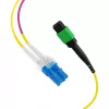 EFB Elektronik MPOF08LCOS2-10 MPO-PLUS/APC(F) uz LC OS2 8-šķiedru maģistrālais kabelis, Type B, LSZH dzeltens, 10m
