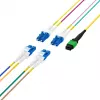 EFB Elektronik MPOF08LCOS2-10 MPO-PLUS/APC(F) uz LC OS2 8-šķiedru maģistrālais kabelis, Type B, LSZH dzeltens, 10m