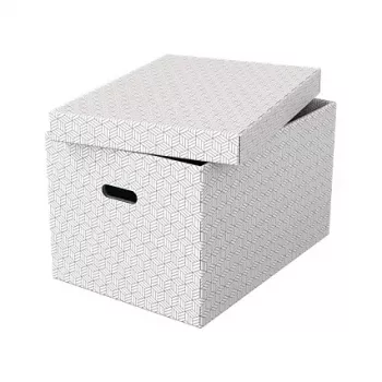 Uzglabāšanas kaste Esselte Home Storage Box L, 3 gab., balta, 628286