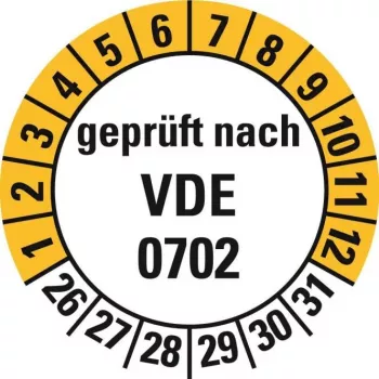 HEIN Industrieschilder 188207 VDE 0702 pārbaudes uzlīmes, 26.–31. nedēļa, 20 mm, pastāvīga līme, 500 gab. rullī