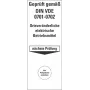 HEIN 178140 pārbaudes uzlīmes DIN VDE 0701-0702, pašlīmējošas, dzeltenas, 50 x 25 mm, 100 uzlīmes