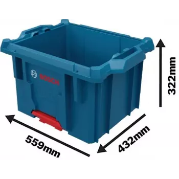 Bosch Professional L-BOXX Contractor Crate 1600A037E2, 559 x 432 x 322 mm, zils/melns