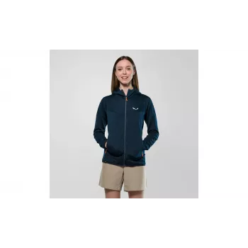 Salewa Puez Altavia PL HD Jacket sieviešu flīsa jaka ar kapuci - Navy Blazer XS