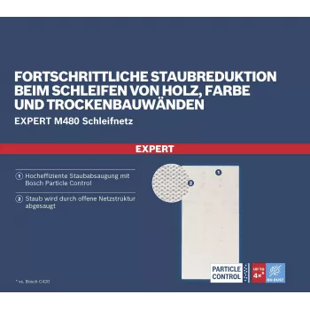 Bosch Accessories 2608901692 slīpēšanas siets ģipškartona slīpmašīnai, 180. grauds, 107 mm x 115 mm, 10 gab.
