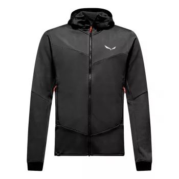 Salewa Sella Crevasse HD kapuces flīsa jaka - vīriešu - Black Out - L