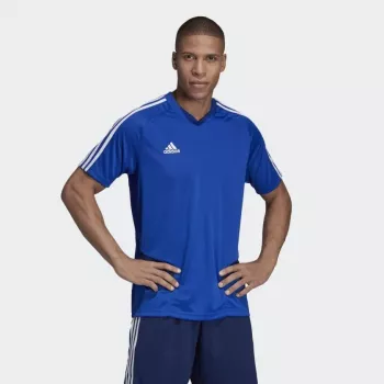 Adidas Tiro 19 treniņu krekls ar īsām piedurknēm, poliesteris, melns/balts, vīriešu S