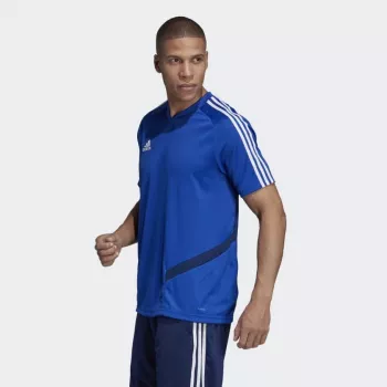 Adidas Tiro 19 treniņu krekls ar īsām piedurknēm, poliesteris, melns/balts, vīriešu S