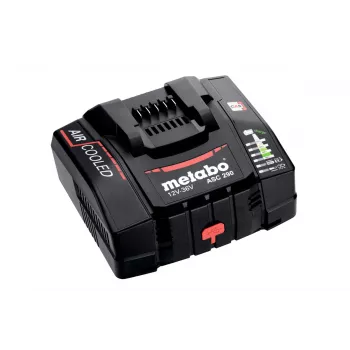 Metabo ASC 290 gaisa dzesēšanas ātrās uzlādes lādētājs 12-36 V, 8.0 A, Li-Ion/LiHD, montējams pie sienas, LED displejs 627370000