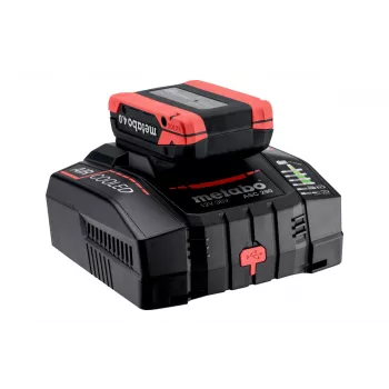 Metabo ASC 290 gaisa dzesēšanas ātrās uzlādes lādētājs 12-36 V, 8.0 A, Li-Ion/LiHD, montējams pie sienas, LED displejs 627370000