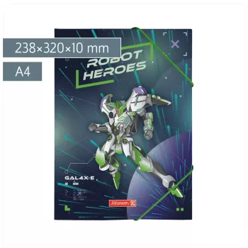 BRUNNEN mapju vāks ROBOT HEROES DIN A4 tumši zils piparmētru 1041604421
