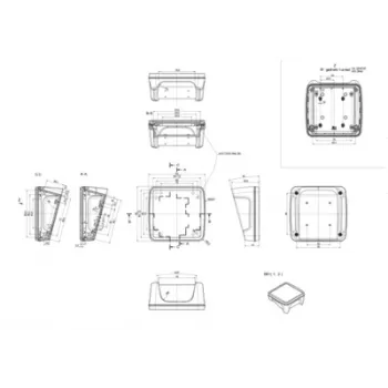 Bopla BoPad BOP 1212 P-9016-SET Displeja korpuss 122 x 118 x 57,60 mm ABS balts (RAL 9016) 35112076.HMT1