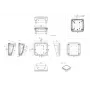 Bopla BoPad BOP 1212 P-9016-SET Displeja korpuss 122 x 118 x 57,60 mm ABS balts (RAL 9016) 35112076.HMT1