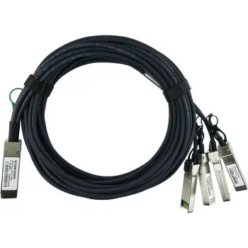 BlueLAN saderīgs H3C LSWM1QSTK4 pasīvais 40GBASE-CR4 QSFP+ uz 4x10GBASE-CR SFP+ tiešās pievienošanas sadalošais kabelis, 3m, AWG30 LSWM1QSTK4-BL