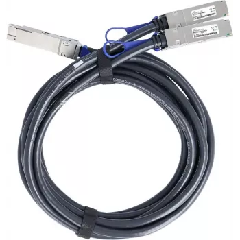 BlueLAN savietojams Mellanox MCP7H50-V003R26 pasīvais 200G QSFP56 uz 2x100G QSFP56 tiešās pievienošanas sadalošais kabelis, 3m, AWG26 MCP7H50-V003R26-BL