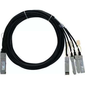 BlueLAN pasīvais 40GBASE-CR4 QSFP uz 4x10GBASE-CR SFP+ tiešās pievienošanas sadalošais kabelis, 2m, AWG30 (saderīgs ar Dell GZH8C42) GZH8C42-BL