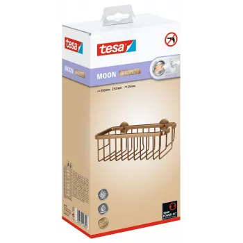 tesa MOON BRONZE līmes stiprinājuma dušas plaukts, bronzas krāsā, 40606-00000-00
