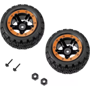 Reely RE-7042668 1:10 On-Road riteņu komplekts (2 gab., 65 mm, 12 mm hex, melns)