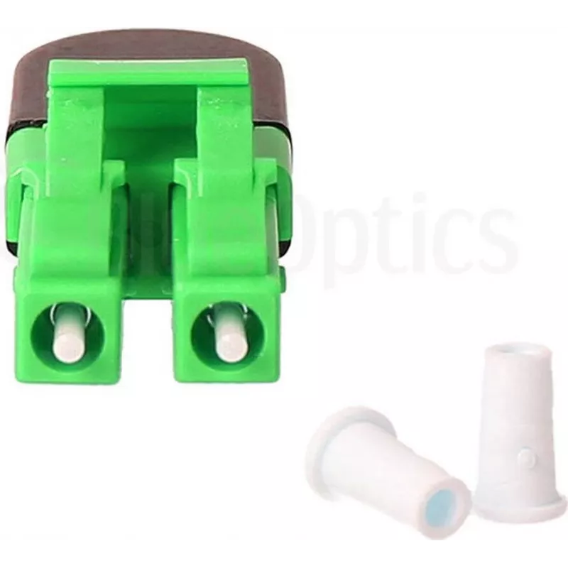 BLUELAN BlueOptics optiskās šķiedras cilpas adapteris OM5 50/125µm daudzmodu LC/UPC Duplex, laima zaļš, keramikas ferula, -40°C līdz +85°C (BOLBLCOM5)