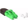 BLUELAN BlueOptics optiskās šķiedras cilpas adapteris OM5 50/125µm daudzmodu LC/UPC Duplex, laima zaļš, keramikas ferula, -40°C līdz +85°C (BOLBLCOM5)