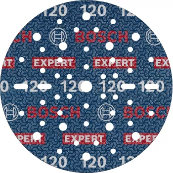 Bosch Expert M480 slīpēšanas disks 150 mm P120 8+8+1 caurumi, Hook and Loop 2608902459