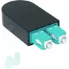 BLUELAN BlueOptics Šķiedras optikas cilpas adapteris OM3 50/125µm Multimode SC/UPC Duplex, Aqua/Turquoise, keramikas ferula, -40°C līdz +85°C (BOLBSCOM3)