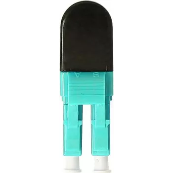 BLUELAN BlueOptics OM3 LC/UPC Dupleksais Daudzmodu Šķiedras Loopback Adapteris, Aqua, Keramiskais Ferula, -40°C līdz +85°C BOLBLCOM3