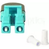 BLUELAN BlueOptics OM3 LC/UPC Dupleksais Daudzmodu Šķiedras Loopback Adapteris, Aqua, Keramiskais Ferula, -40°C līdz +85°C BOLBLCOM3
