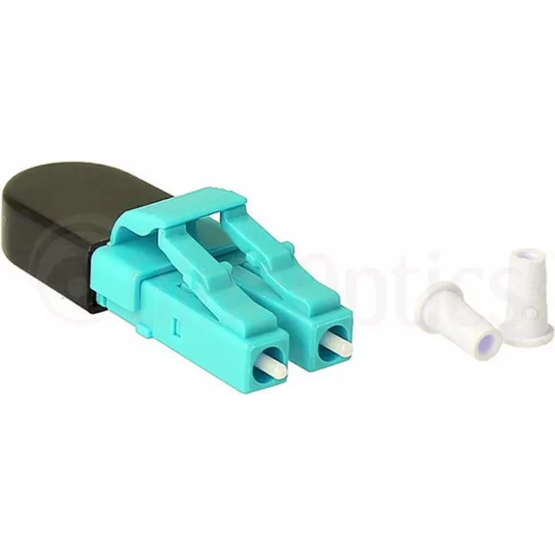 BLUELAN BlueOptics OM3 LC/UPC Dupleksais Daudzmodu Šķiedras Loopback Adapteris, Aqua, Keramiskais Ferula, -40°C līdz +85°C BOLBLCOM3
