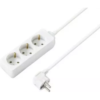SYGONIX SY-4890980 6 vietu Schuko pagarinātājs balts, 1,5 m kabelis, bez slēdža, bērnu aizsardzība