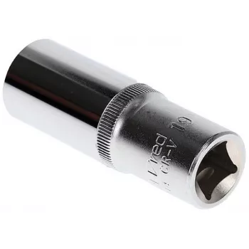 GEDORE red 1/2 collu piedziņas 19 mm sešstūra garā uzmava, 77 mm garums, hroma vanādija R61001914
