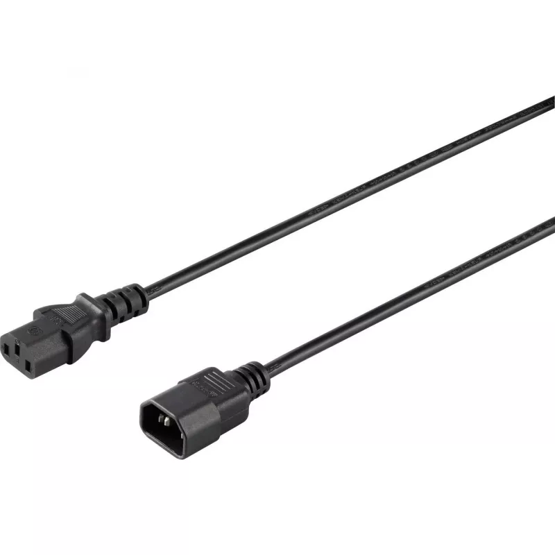 Sygonix SY-5042704 aukstās ierīces barošanas kabelis, CEE 7/7 uz IEC C13, 1,5 m, melns