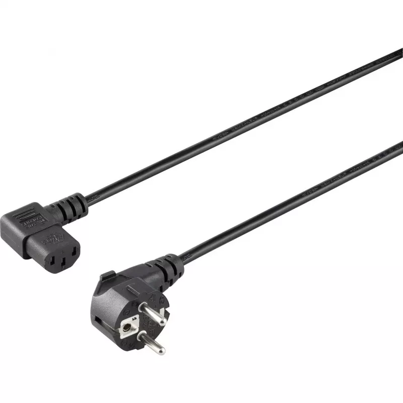 Sygonix SY-5042710 aukstās ierīces barošanas kabelis CEE 7/7 uz IEC C13 2 m melns