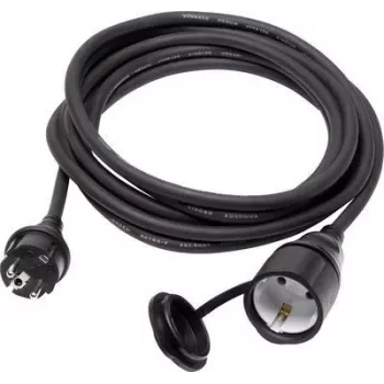 SYGONIX SY-5044440 pagarinātāja kabelis 16 A melns 5 m