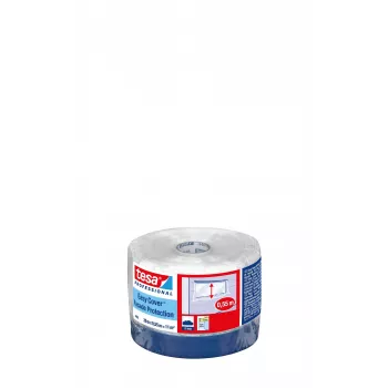 tesa Easy Cover® maskēšanas plēve ar integrētu līmlenti 20 m x 550 mm, caurspīdīga plēve, krēmkrāsas kreppapīra lente 04498-00000-00